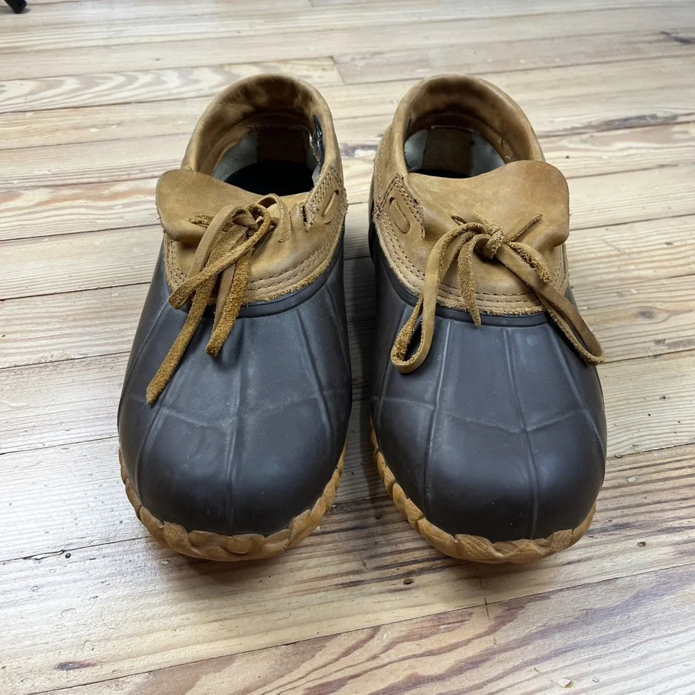 Cabelas Men 9D Thinsulate Insulated Duck Shoe Leather Rubber Moccasin waterproof